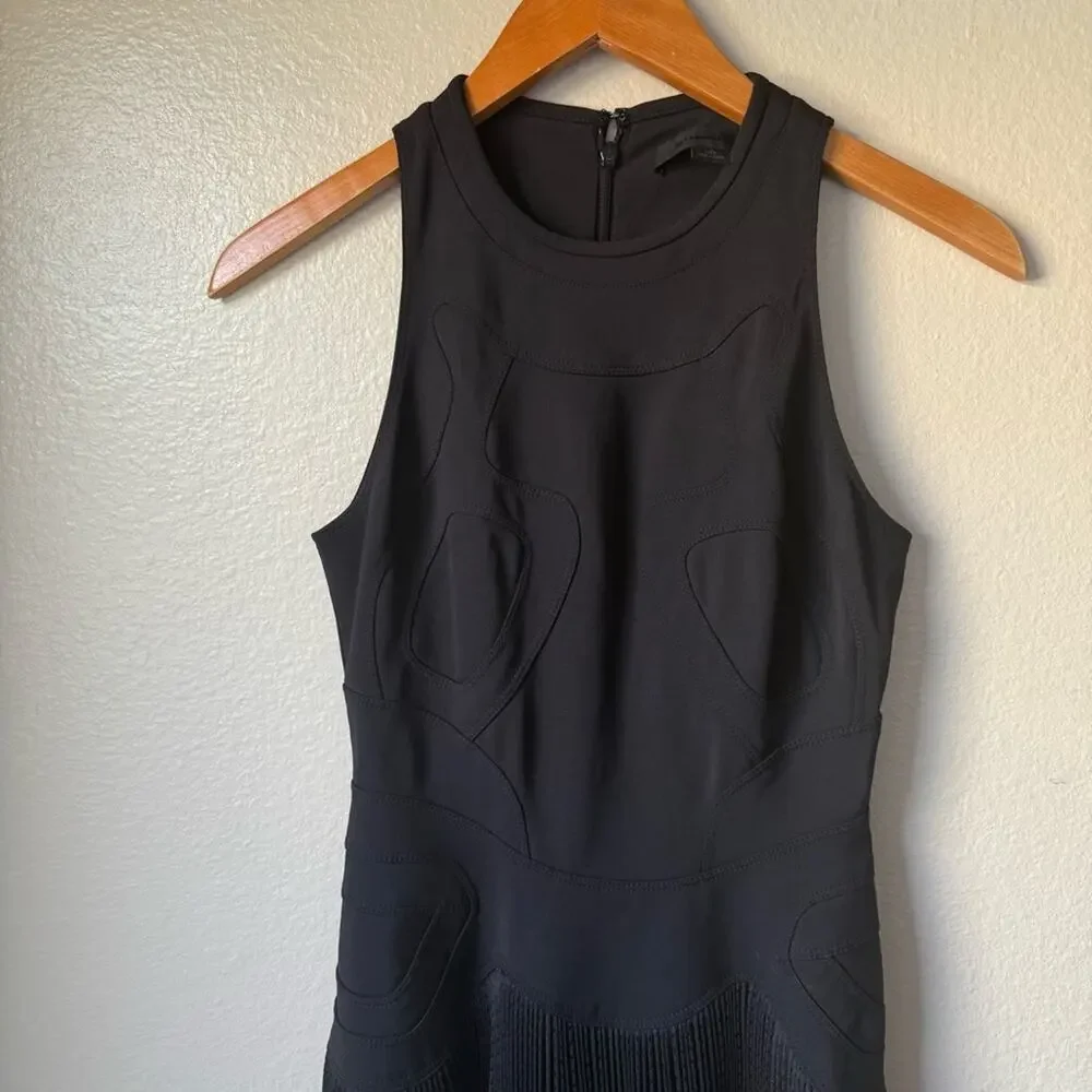 Alexander Wang Black Pleated Mesh Tennis  Dress Size 0